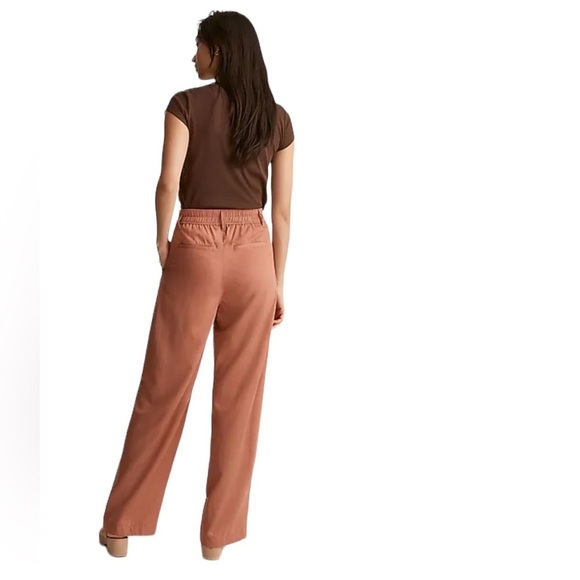 MADEWELL The Neale Straight-Leg Pant in Drapeweave STYLE NI613 EUC size 4 orange - Picture 4 of 10